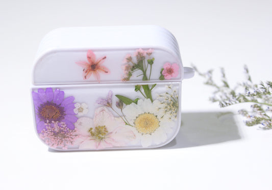 Pressed Flower iPhone Airpod Pro Case Cover Holder