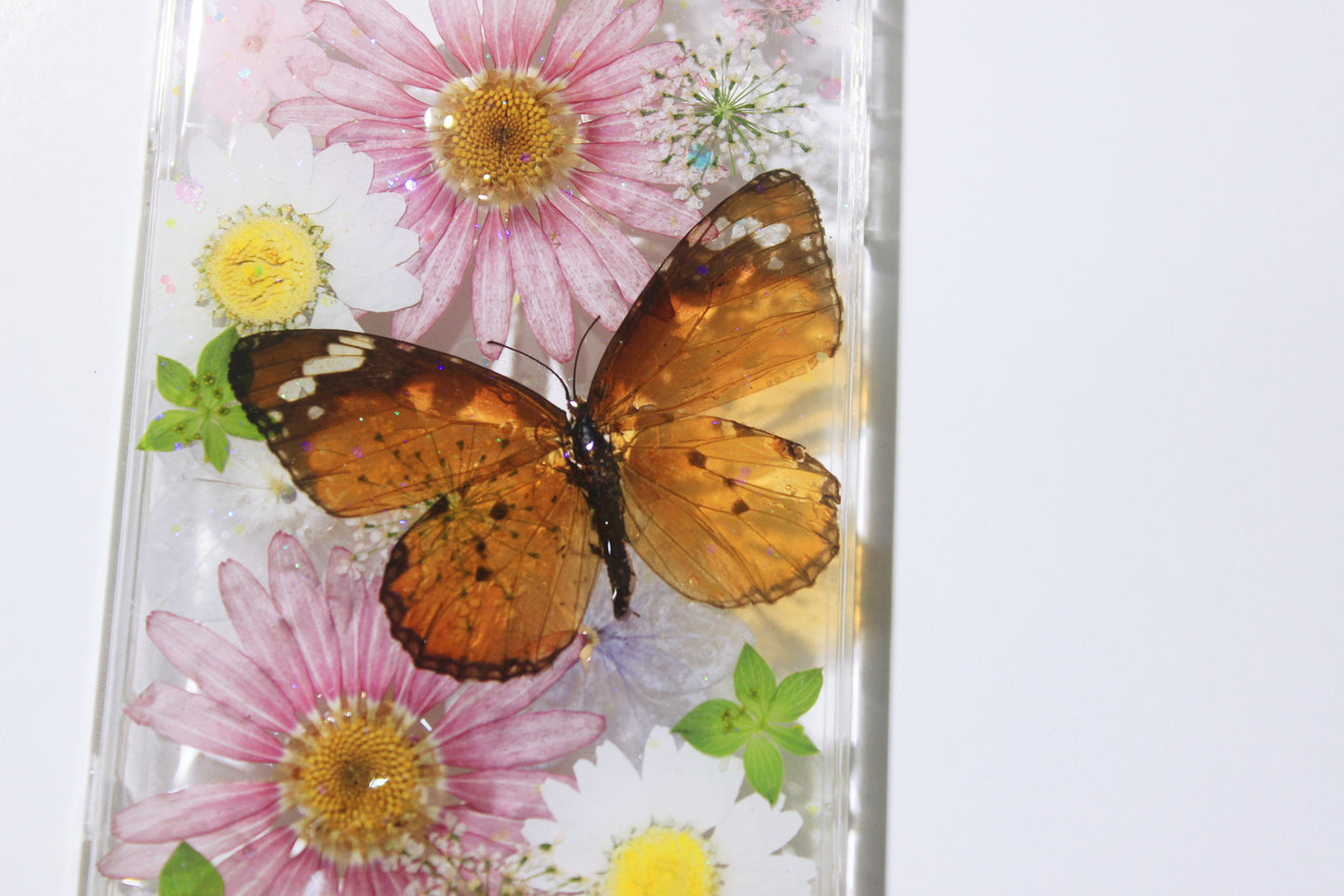 Pressed Flower Real Dried Floral Butterfly Phone Case