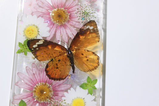 Pressed Flower Real Dried Floral Butterfly Phone Case