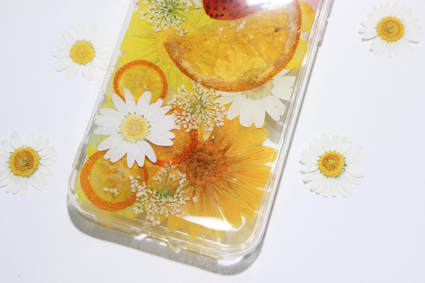 Pressed Flower Real Dried Floral Fruit Strawberry Phone Case
