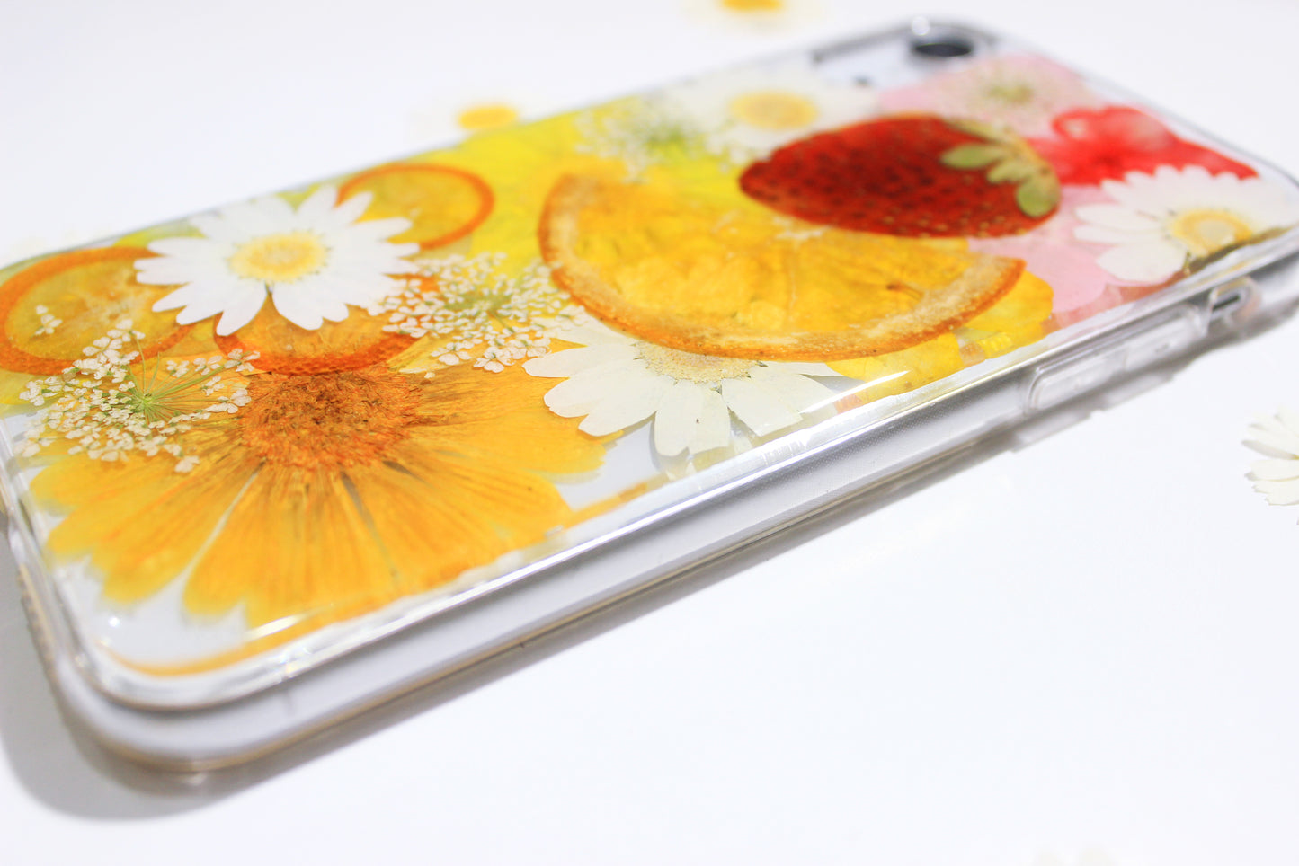 Pressed Flower Real Dried Floral Fruit Strawberry Phone Case