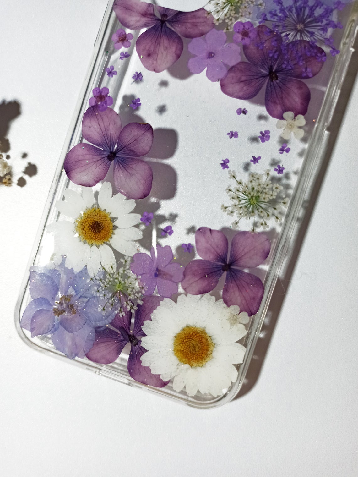 Real Dried Pressed Flower Hydrangea Phone Case
