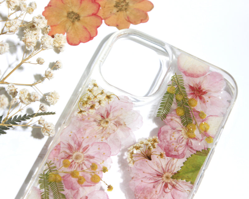 Pressed Real Sakura Cherry Blossom Flower Phone Case