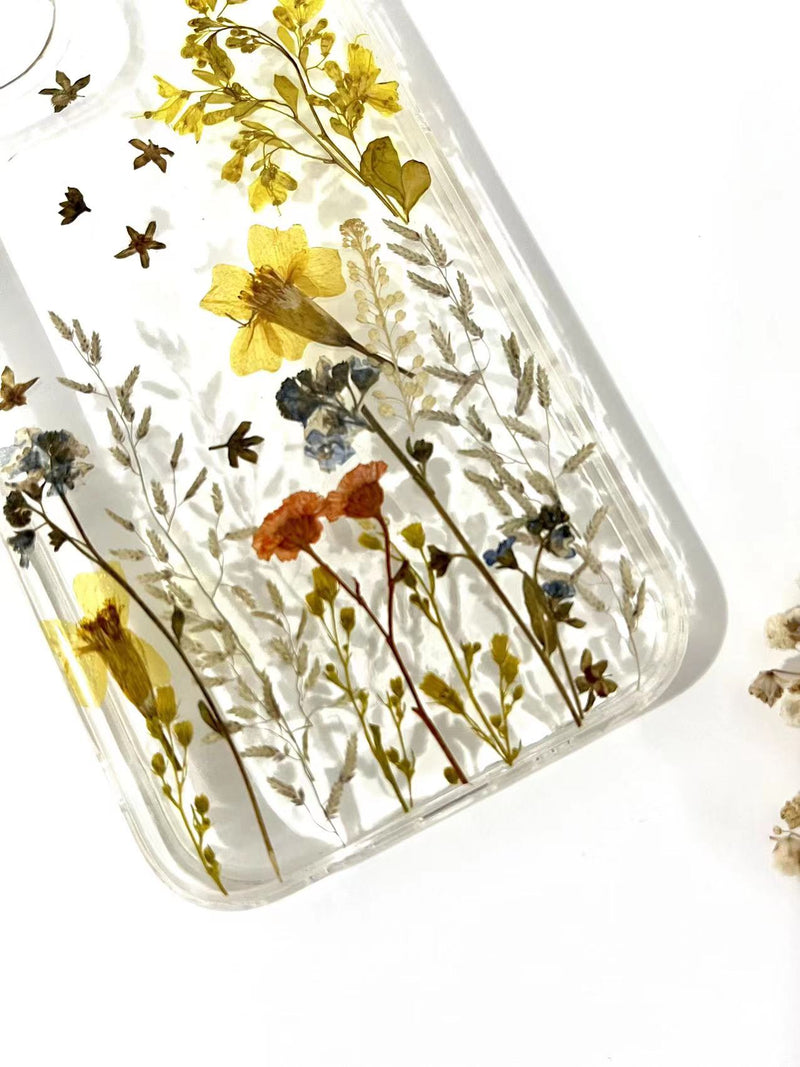 Pressed Flower Real Dried Wild Floral Phone Case