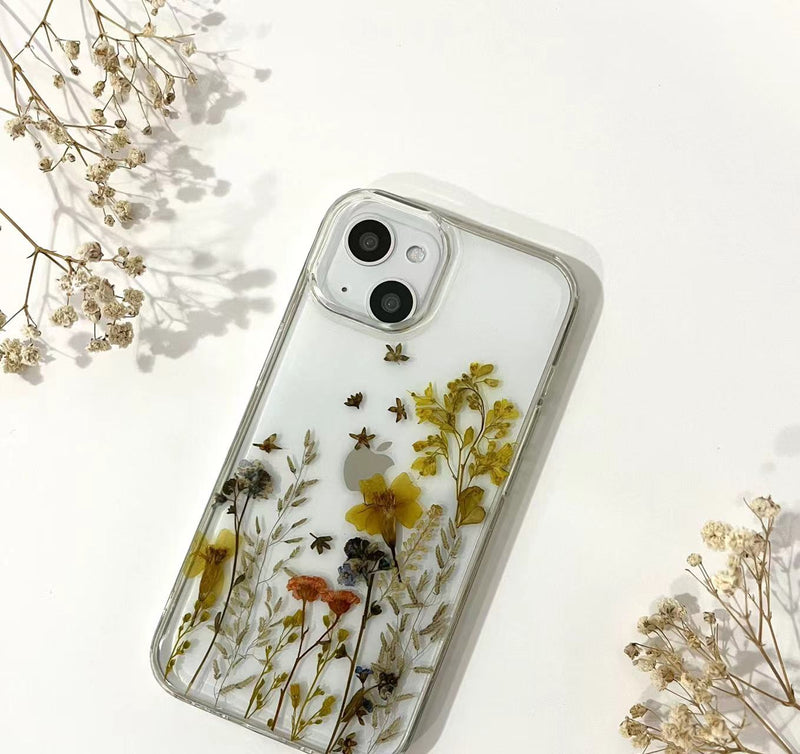 Pressed Flower Real Dried Wild Floral Phone Case