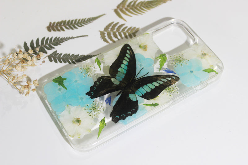 Pressed Flower Real Dried Flower Butterfly Phone Case