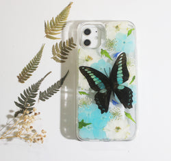 Pressed Flower Real Dried Flower Butterfly Phone Case