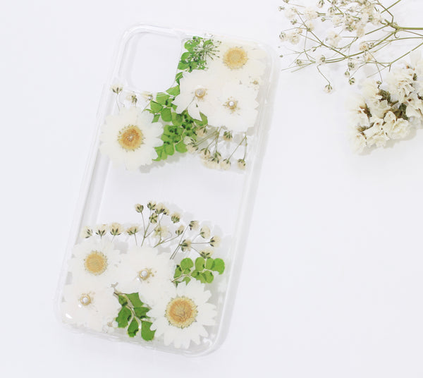 Pressed Flower Real Dried Floral Daisy Phone Case