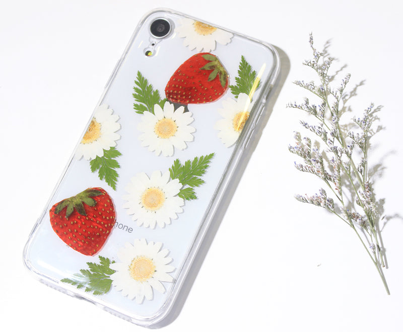 Pressed Flower Real Dried Floral Daisy Phone Case