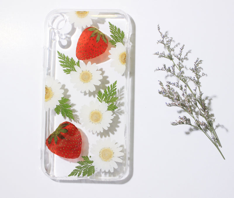 Pressed Flower Real Dried Floral Daisy Phone Case