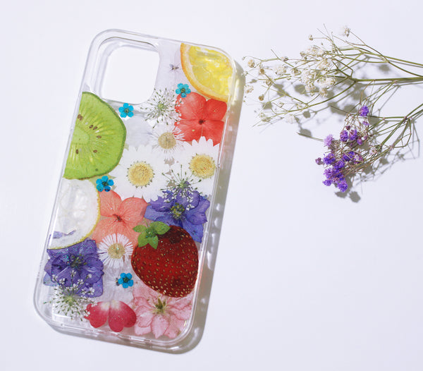 Pressed Flower Real Dried Floral Fruit Phone Case