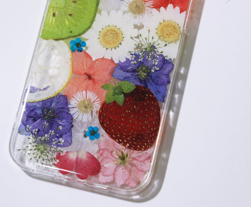 Pressed Flower Real Dried Floral Fruit Phone Case