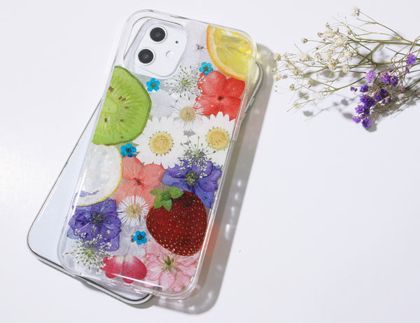 Pressed Flower Real Dried Floral Fruit Phone Case