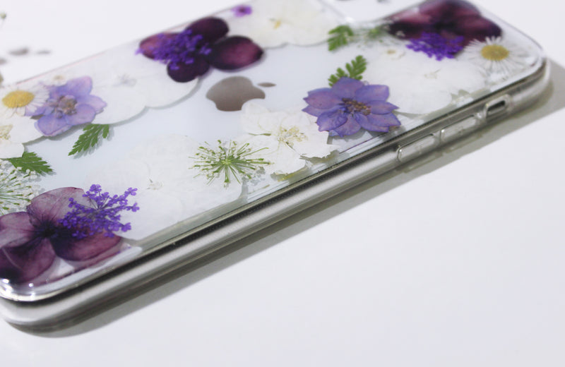 Real Dried Pressed Flower Hydrangea Phone Case