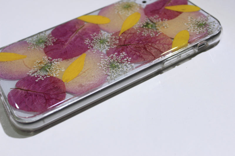 Pressed Flower Real Dried Floral Pink Phone Case