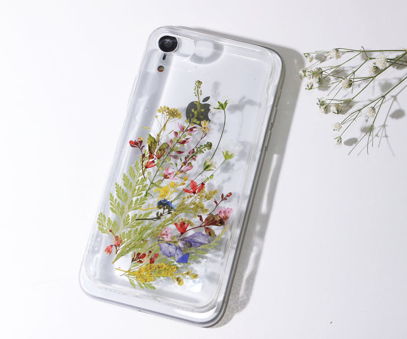 Pressed Flower Real Dried Floral Fern Phone Case