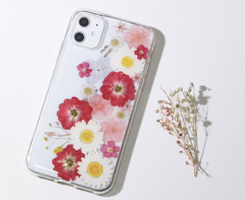 Pressed Real Dried Flower Daisy Phone Case