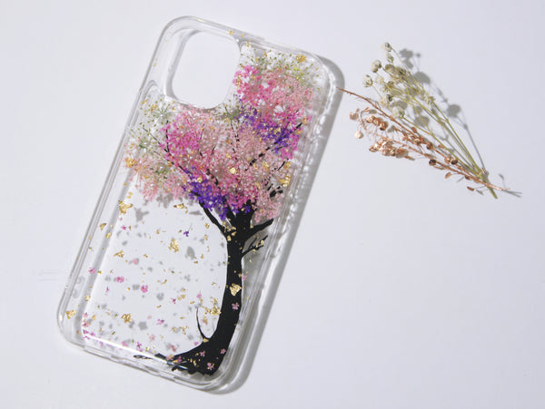 Pressed Real Dried Flower Tree Phone Case