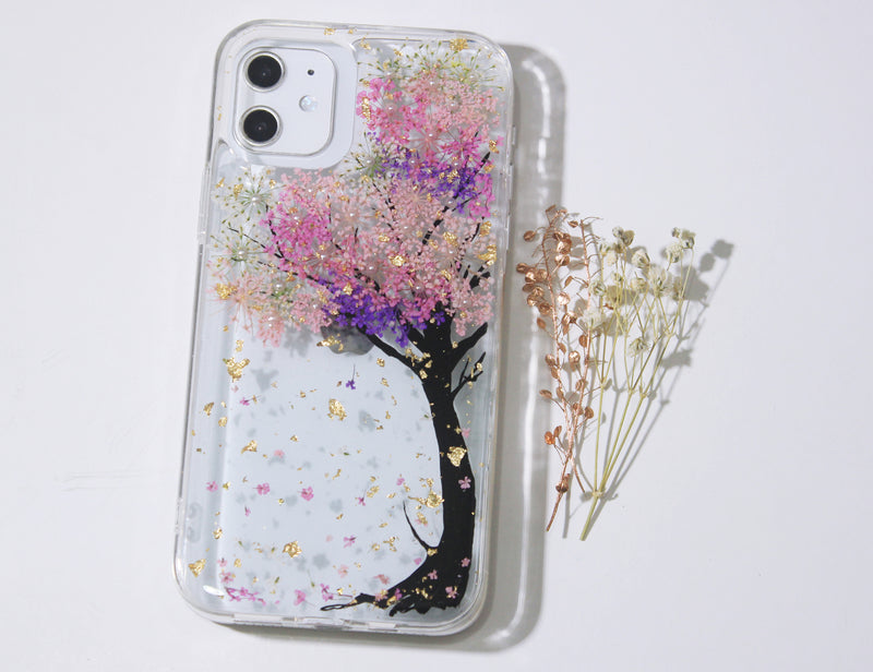 Pressed Real Dried Flower Tree Phone Case