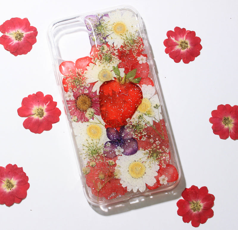 Pressed Flower Real Dried Floral Fruit Phone Case