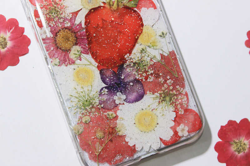 Pressed Flower Real Dried Floral Fruit Phone Case