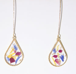 Real Pressed Flower Petals Earrings