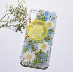 Pressed Flower Real Dried Floral Lemon Phone Case