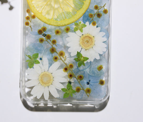 Pressed Flower Real Dried Floral Lemon Phone Case